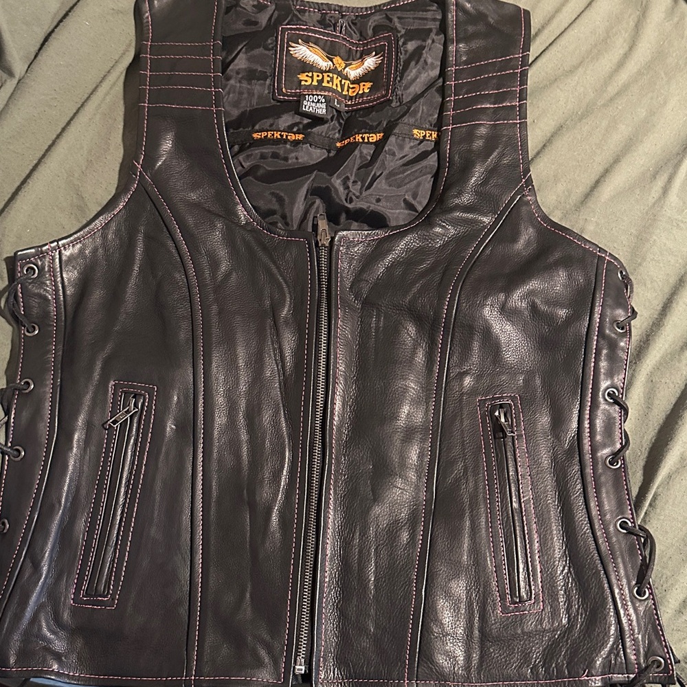 Sperto Black Leather Vest